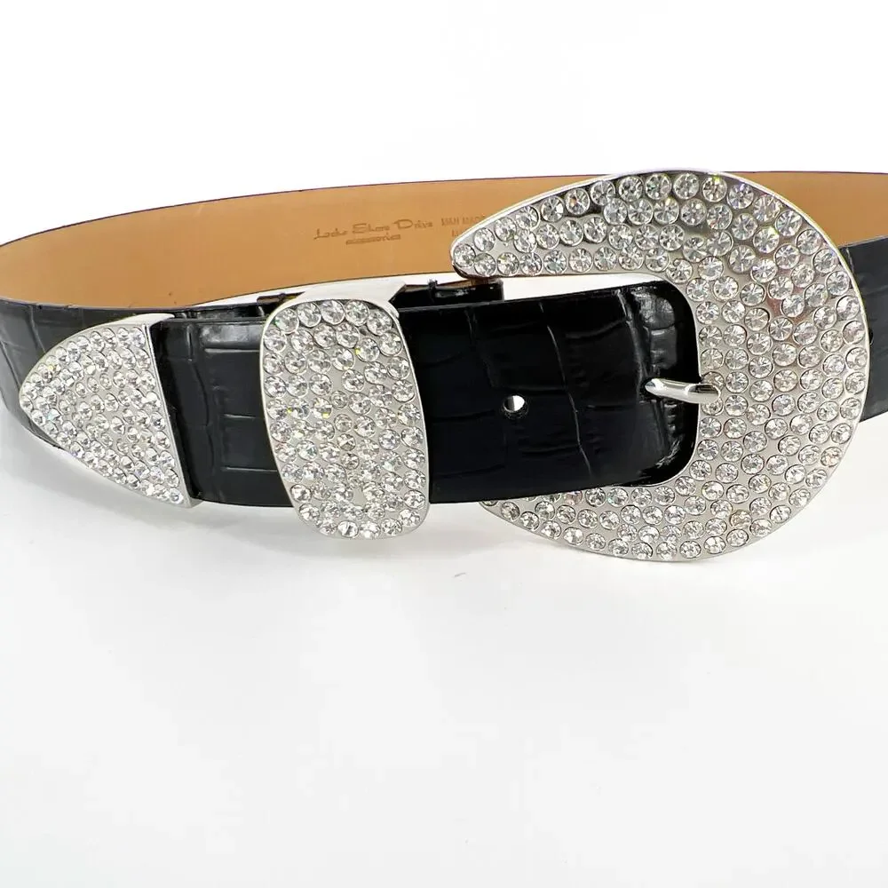 Y2K rhinestone buckle belt bling blingy 2000s vintage